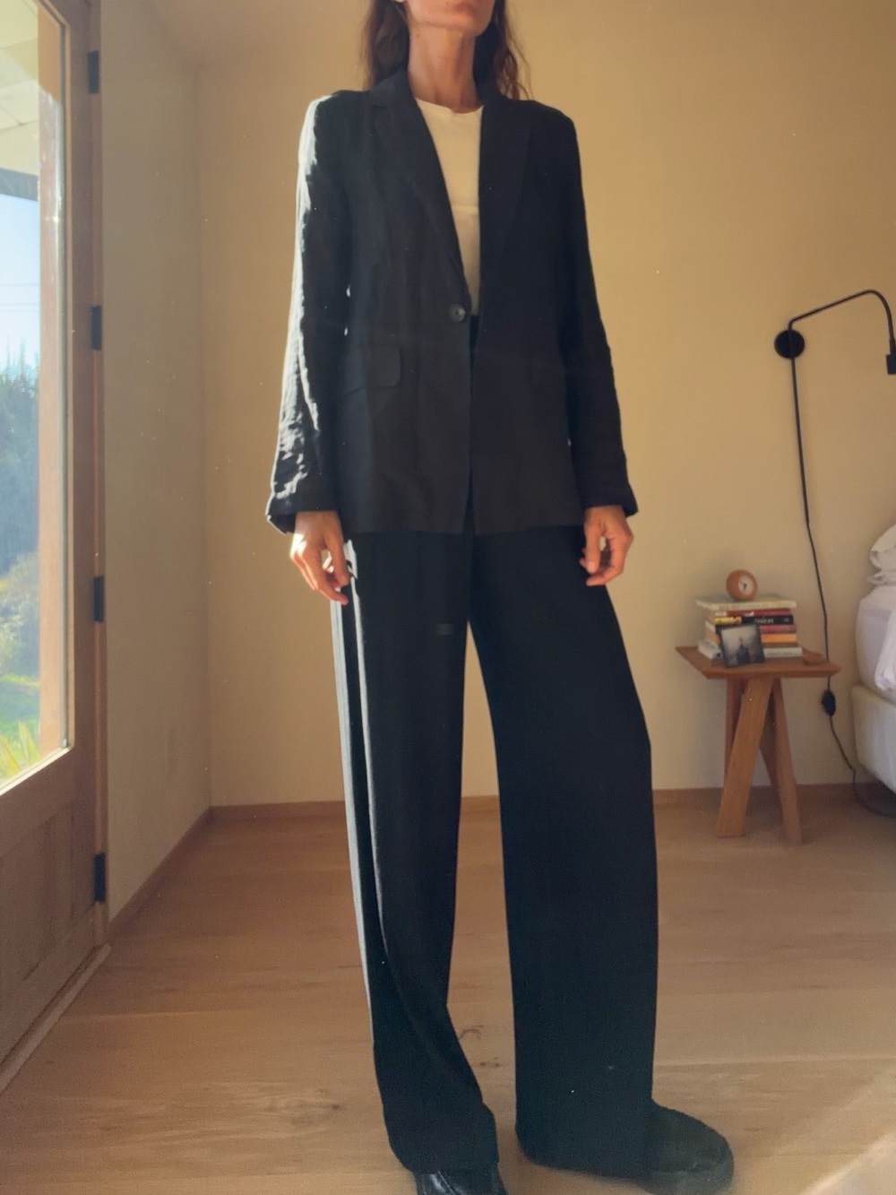 Michael Stars Black Single-Button Blazer